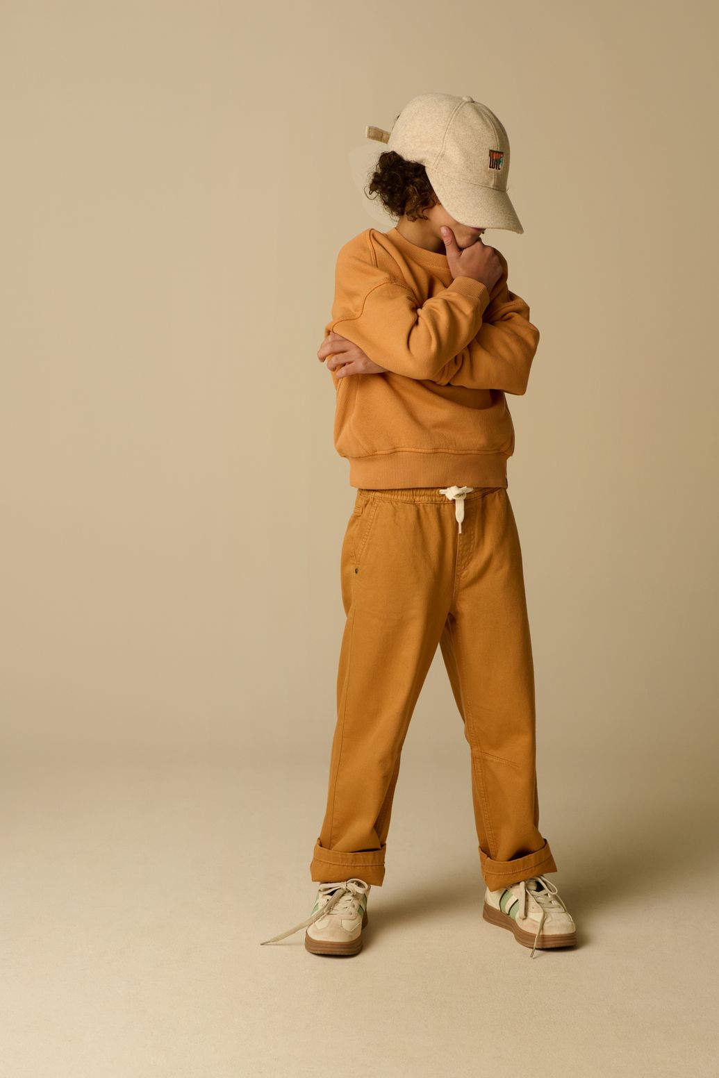 Bruine pull on broek