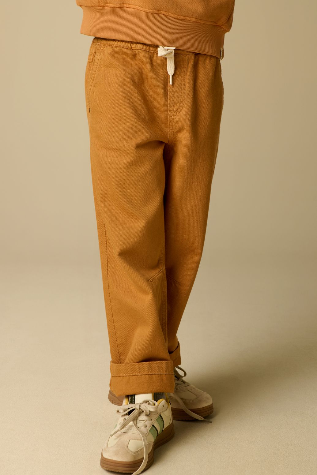 Bruine pull on broek