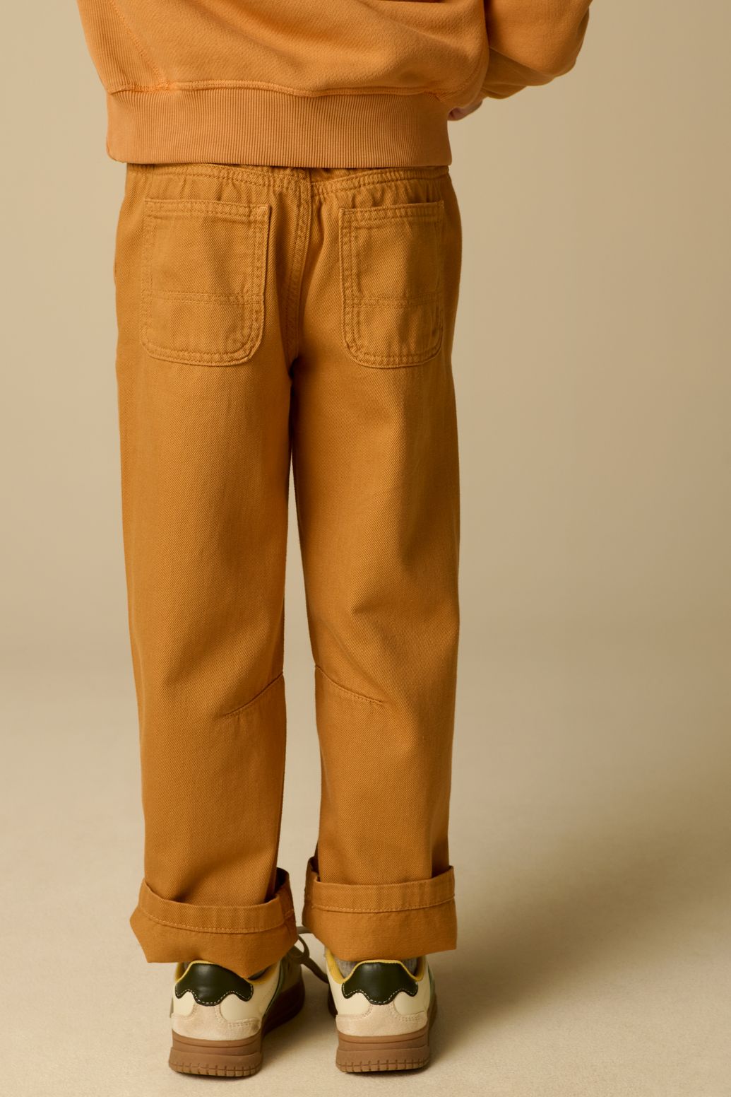 Bruine pull on broek