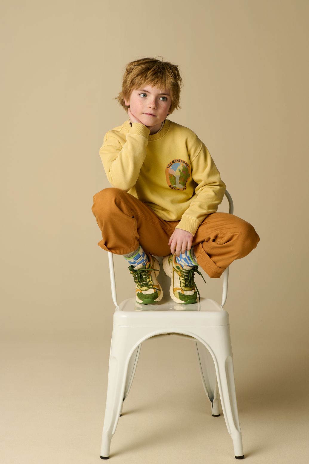 Bruine pull on broek