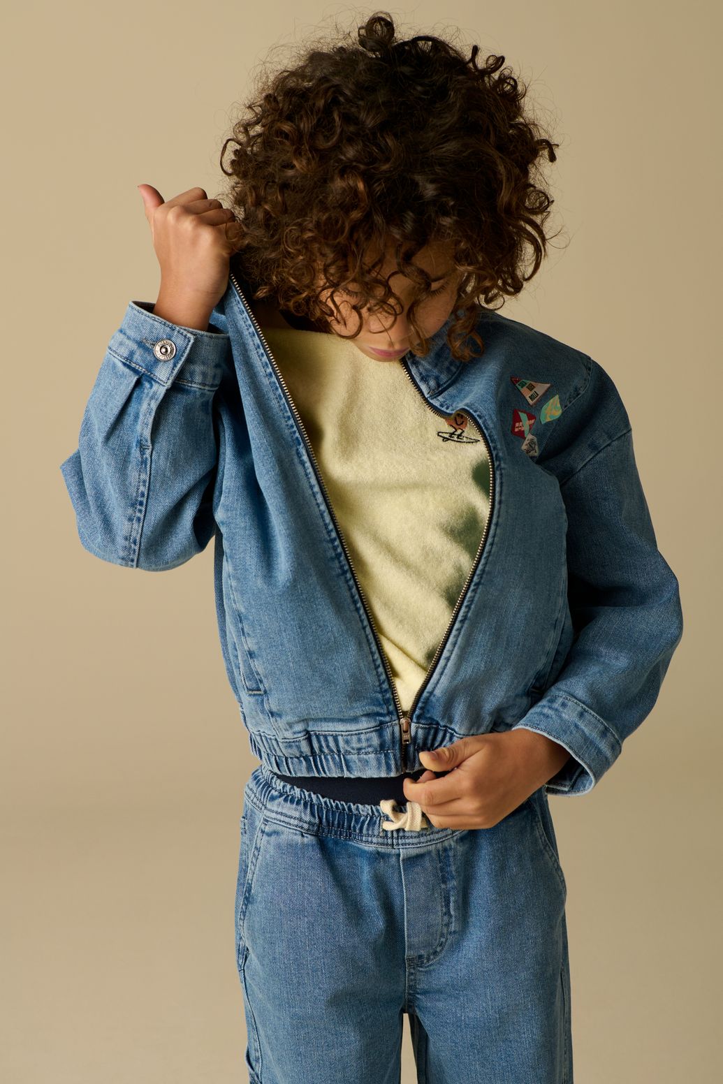 Blauw denim bomber jack