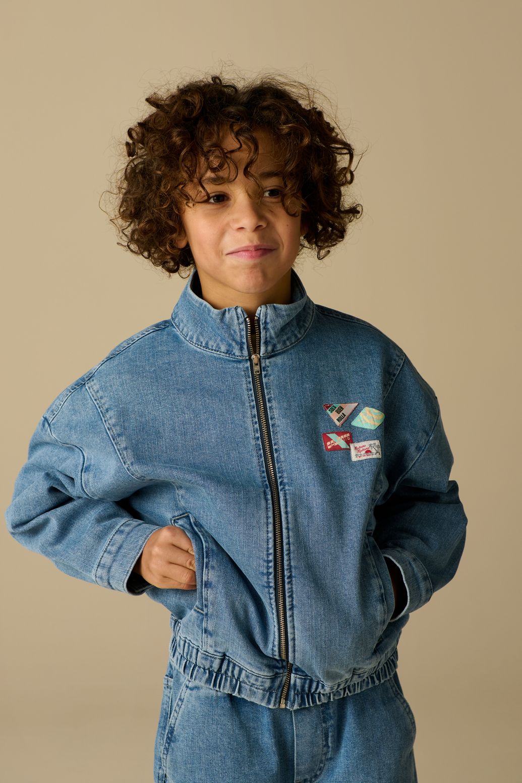 Blauw denim bomber jack