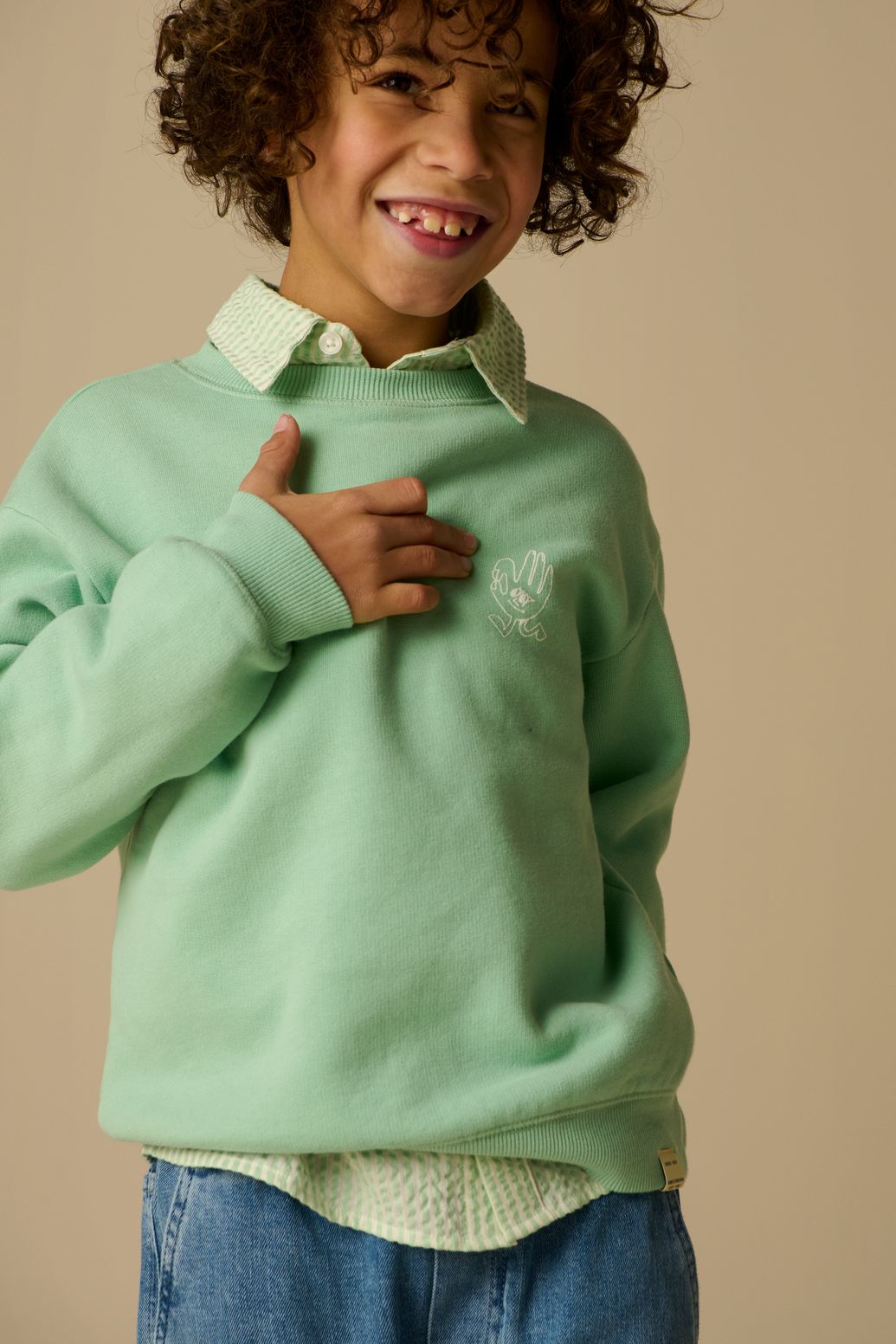 Sweat avec illustration - vert