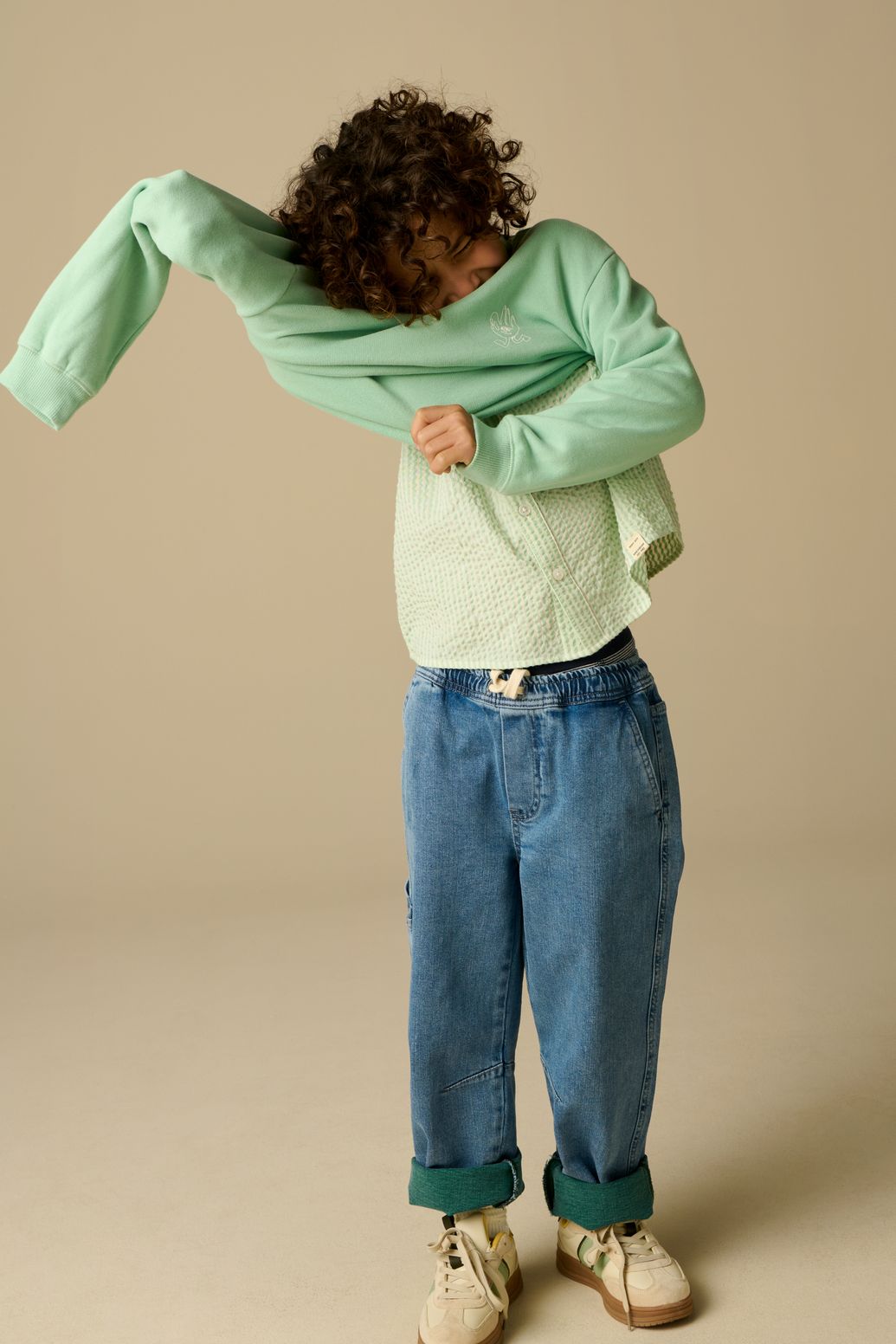 Sweat avec illustration - vert