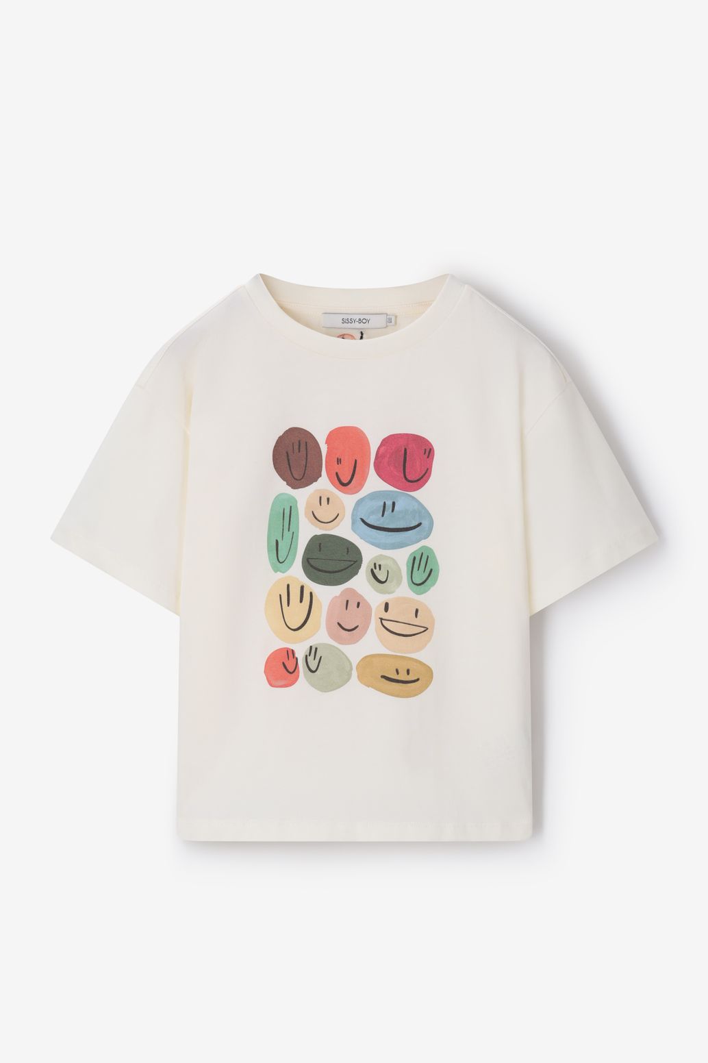 T-Shirt mit Artwork-Print - weiß