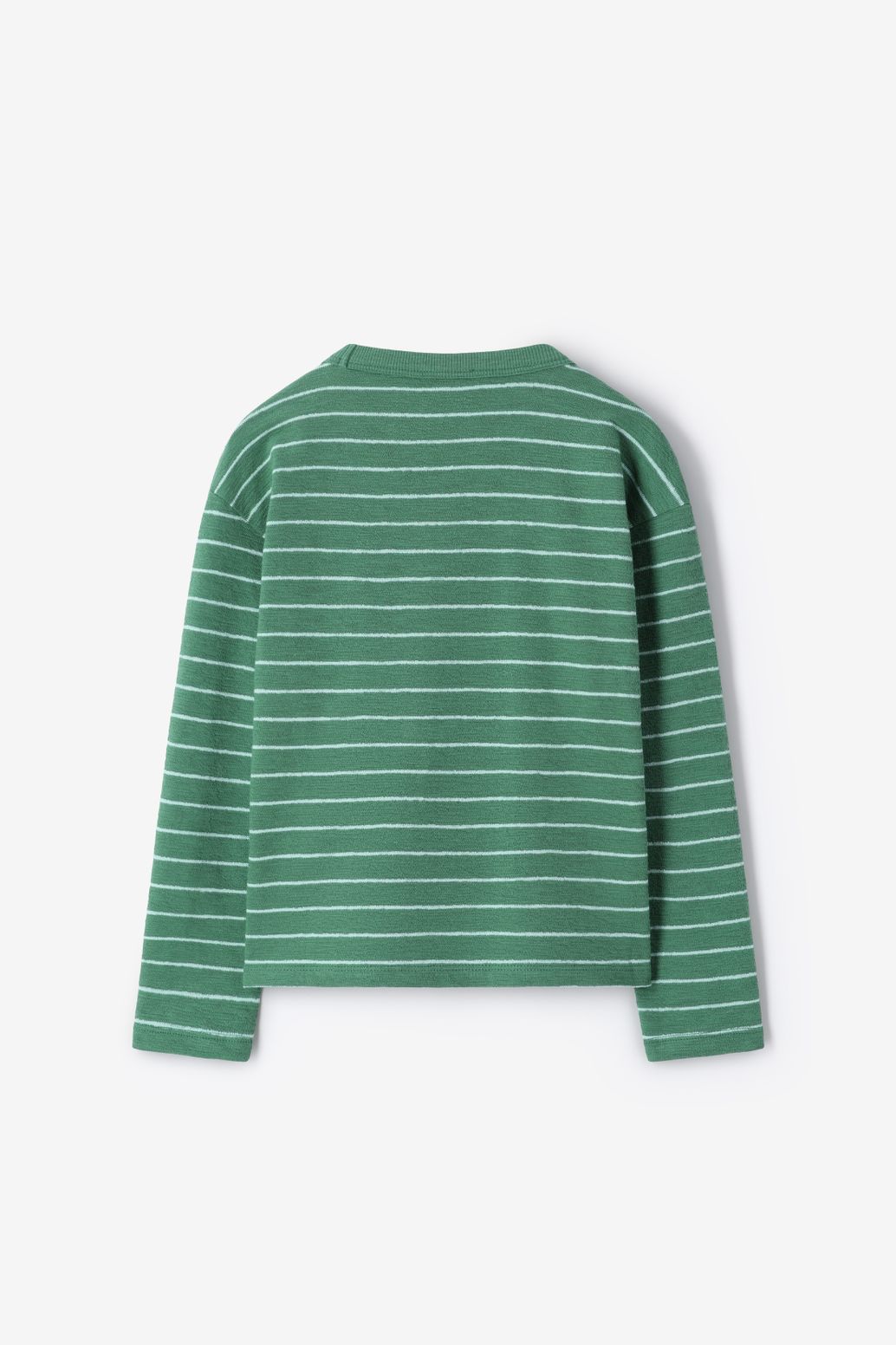 Donkergroene longsleeve met strepen