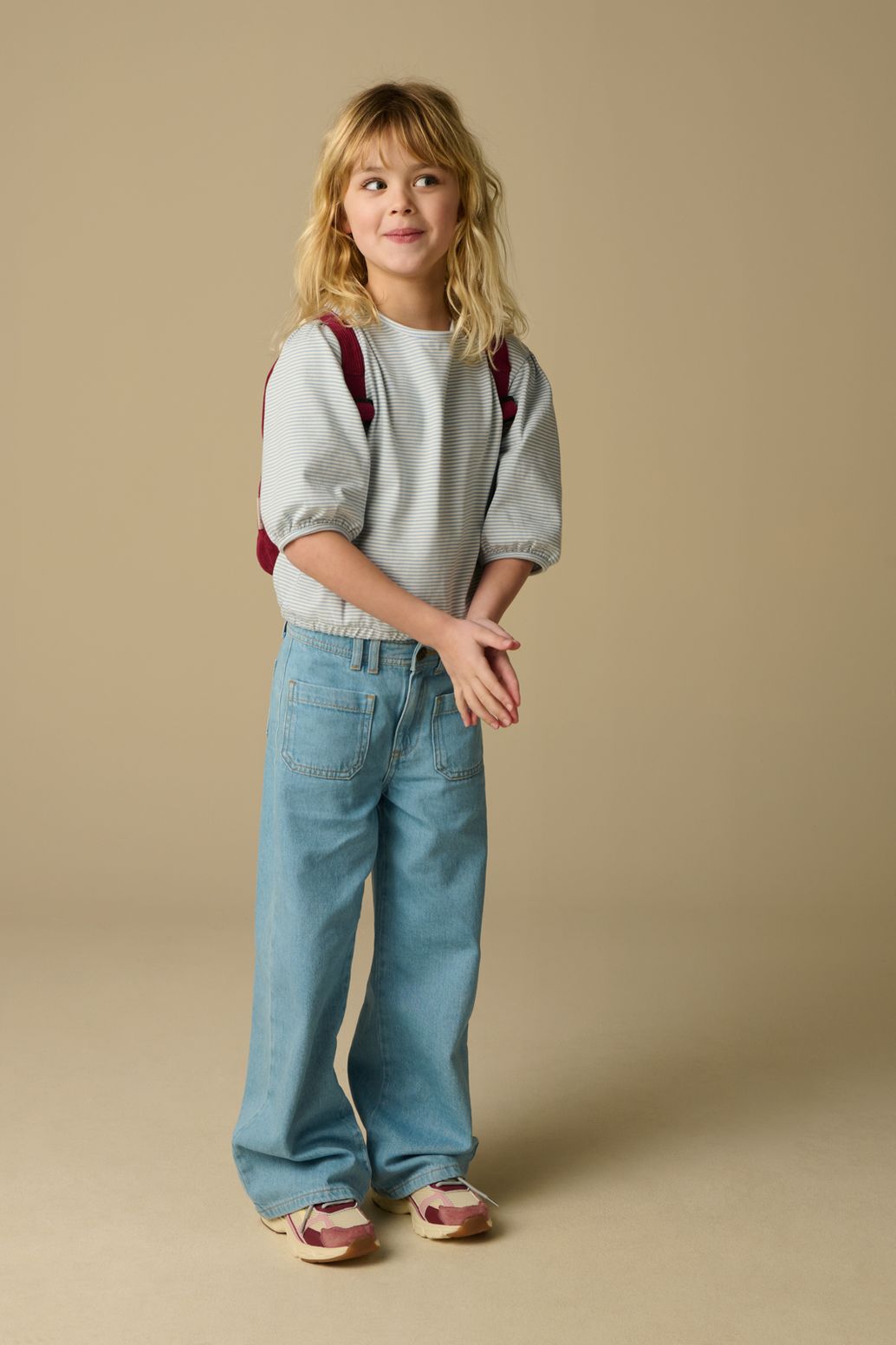 Blauw t-shirt met strepen