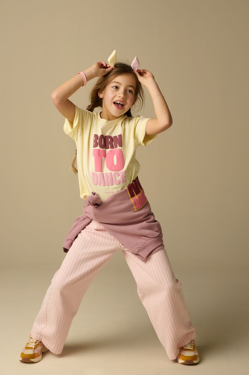 Roze sweater met artwork