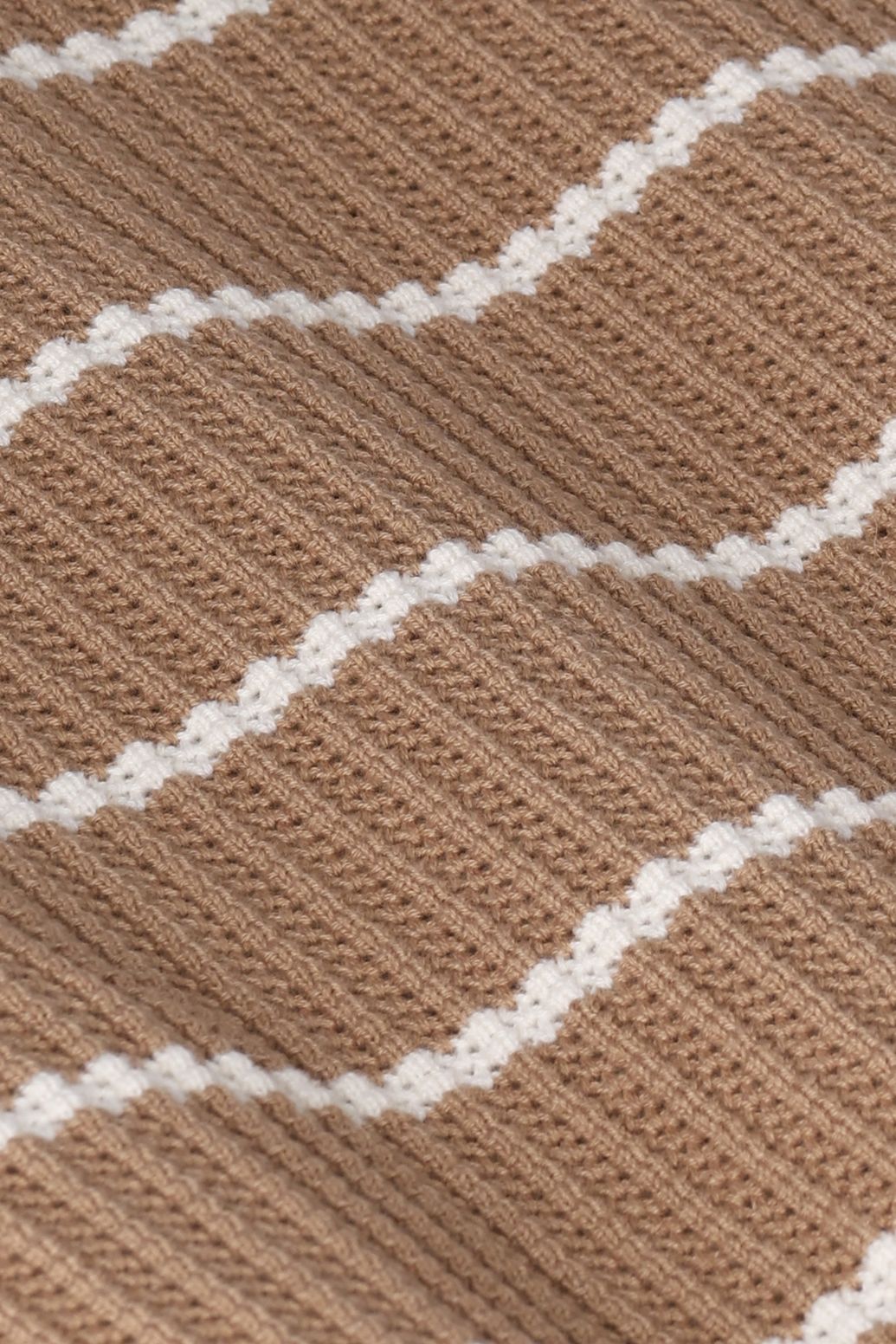 Gestreiftes Polo - hellbraun