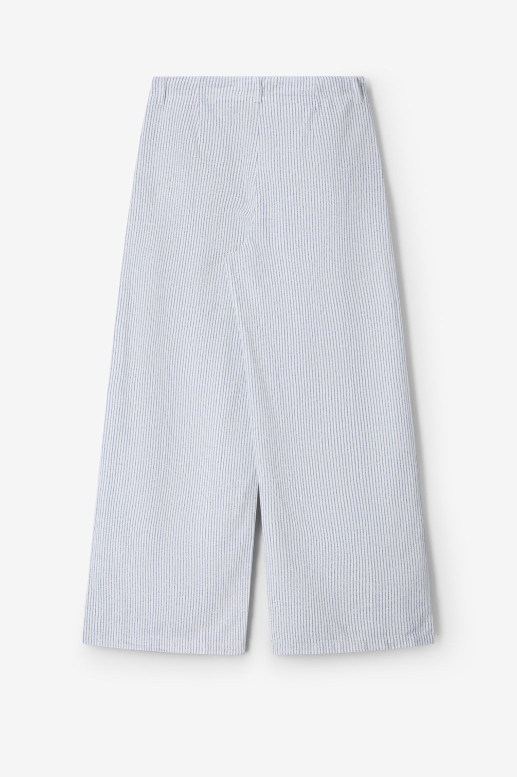 High Waist-Jeans mit weitem Bein - weiß