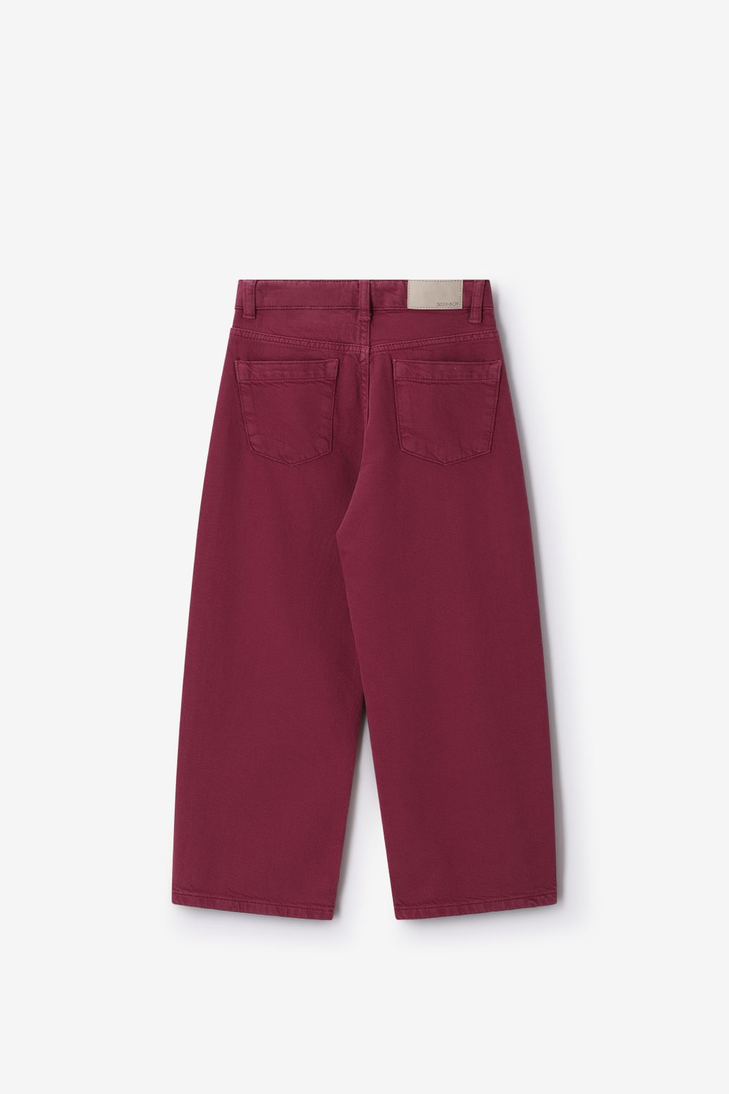 Donkerroze barrel jeans