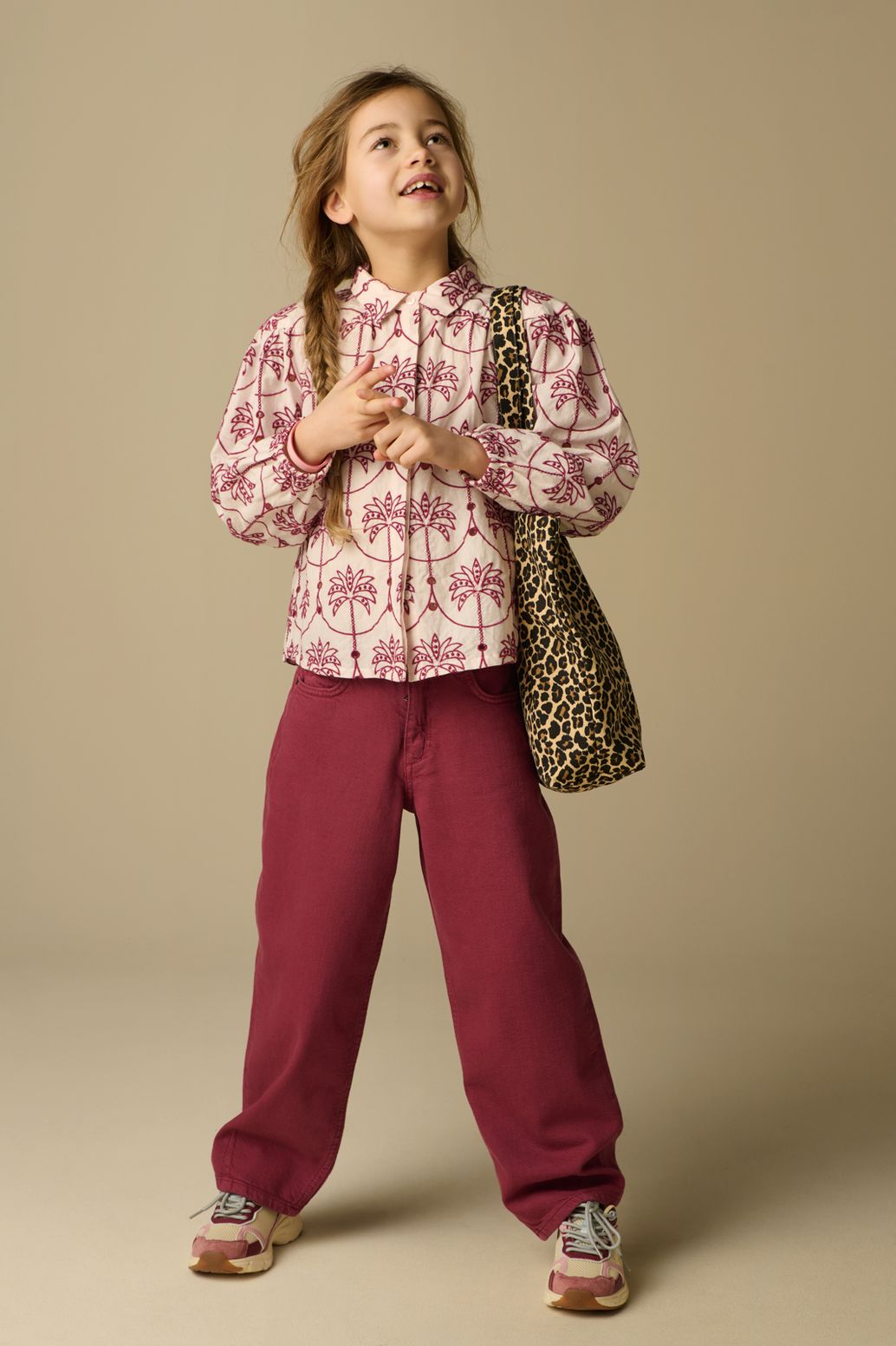 Barrel Jeans - dunkelrosa