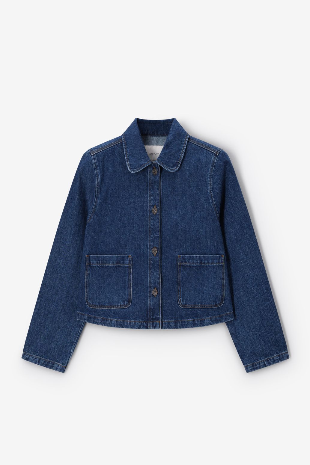 Donkerblauw denim jack