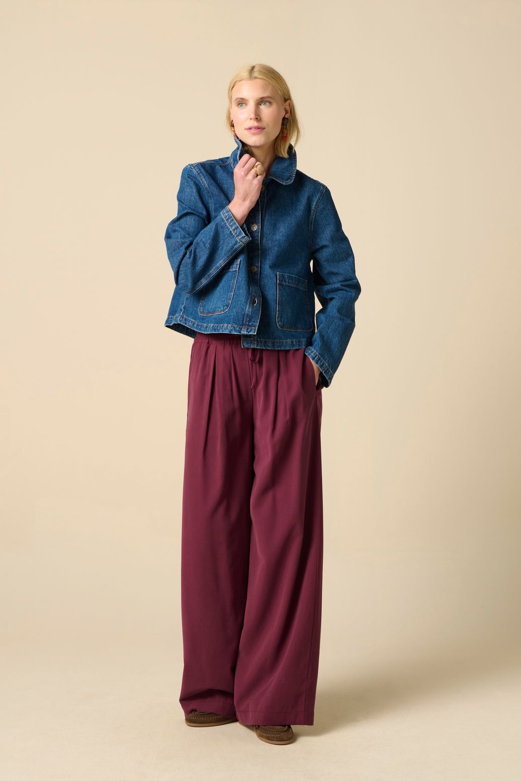 Donkerblauw denim jack
