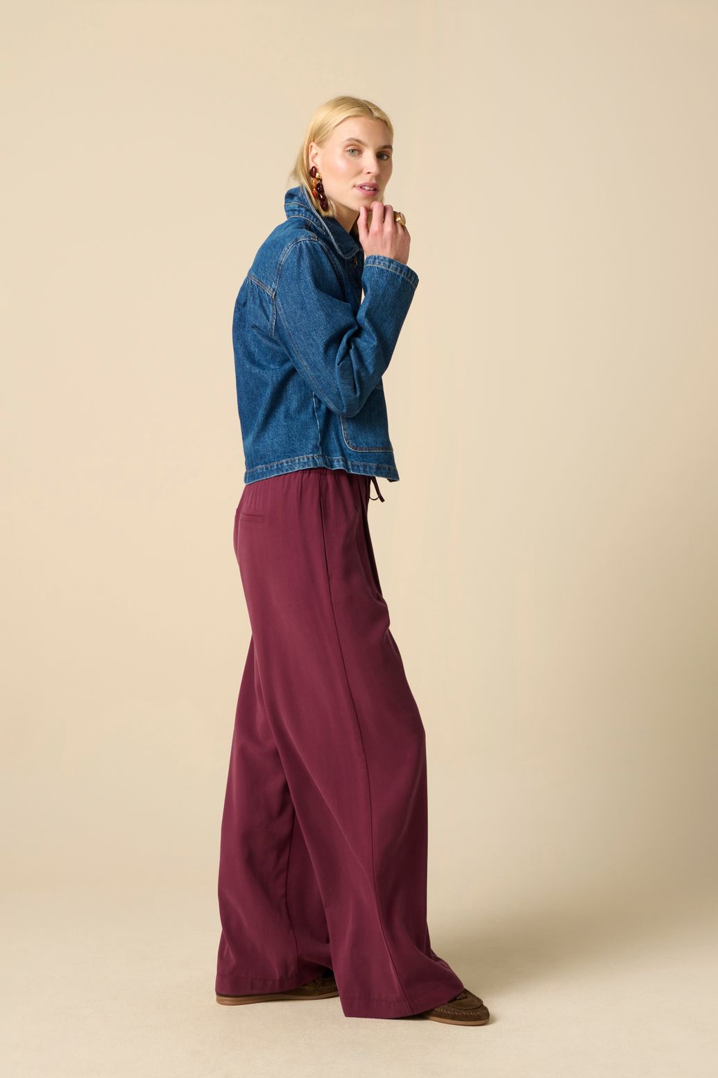 Donkerblauw denim jack