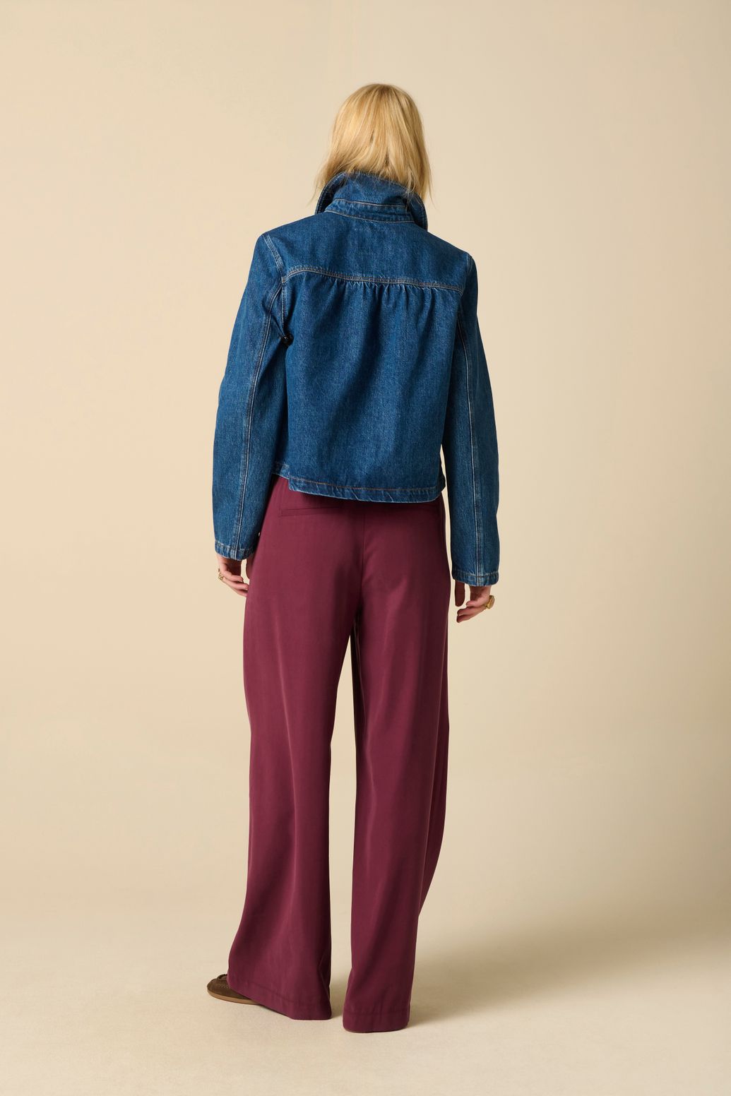 Donkerblauw denim jack