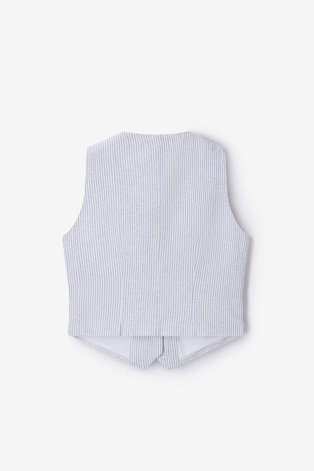 Gilet sans manches rayé - blanc