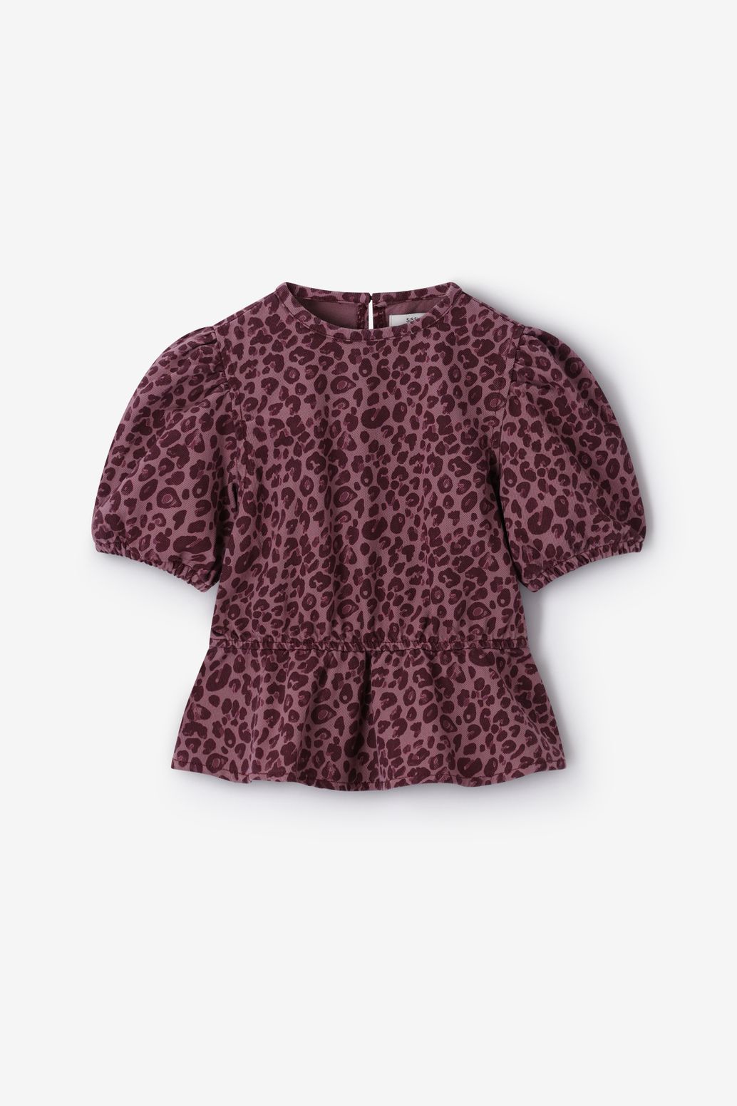 Roze top met leopard print