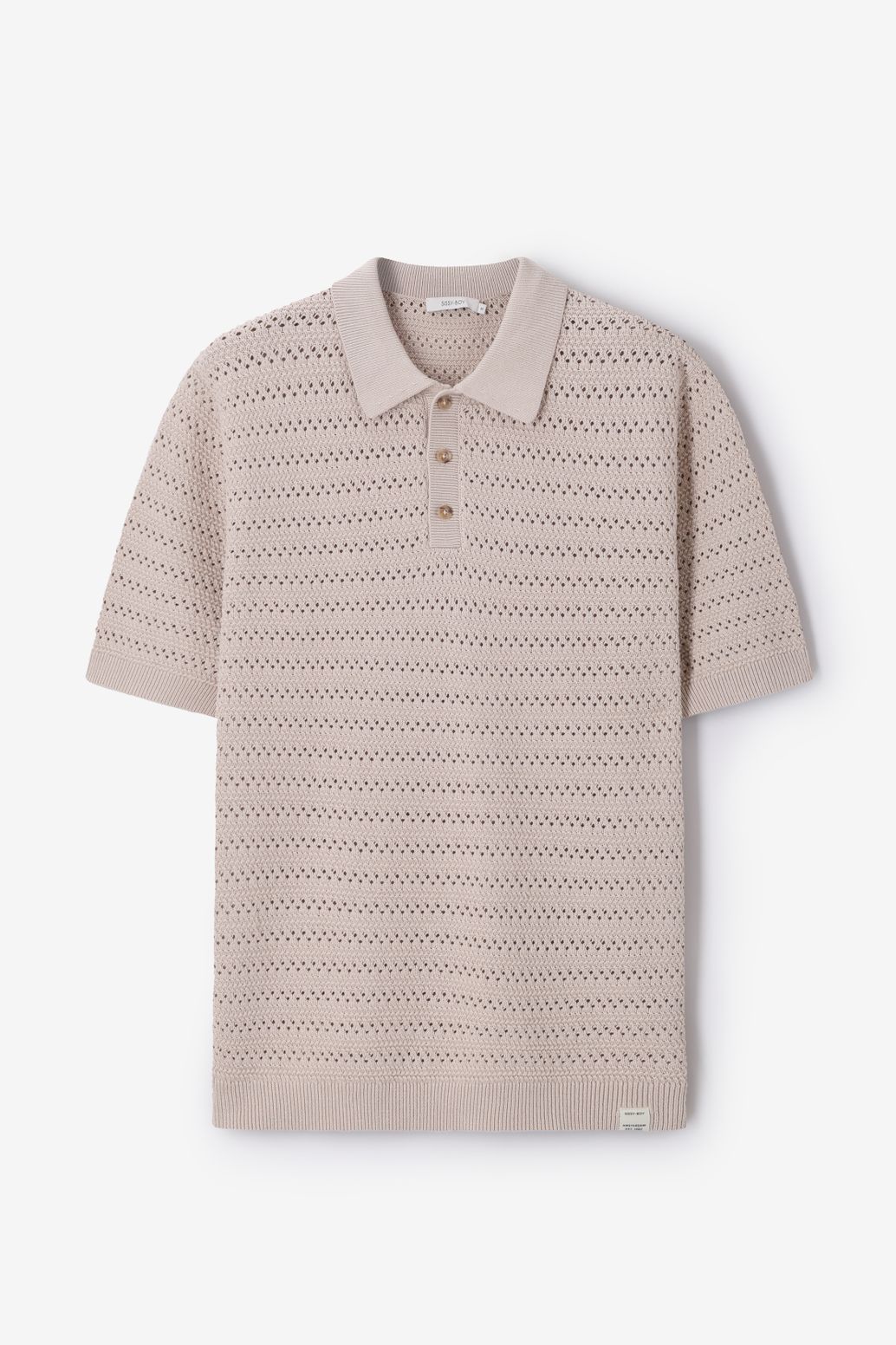 Polo tricoté - beige