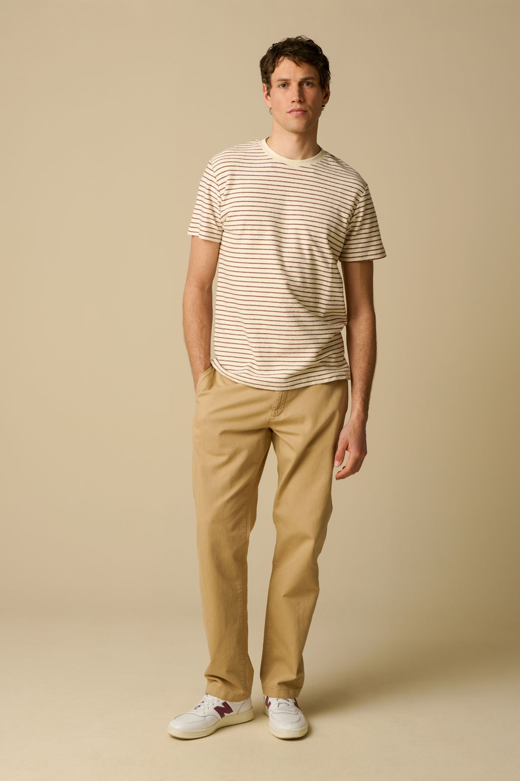 Donkerbruin gestreept t-shirt