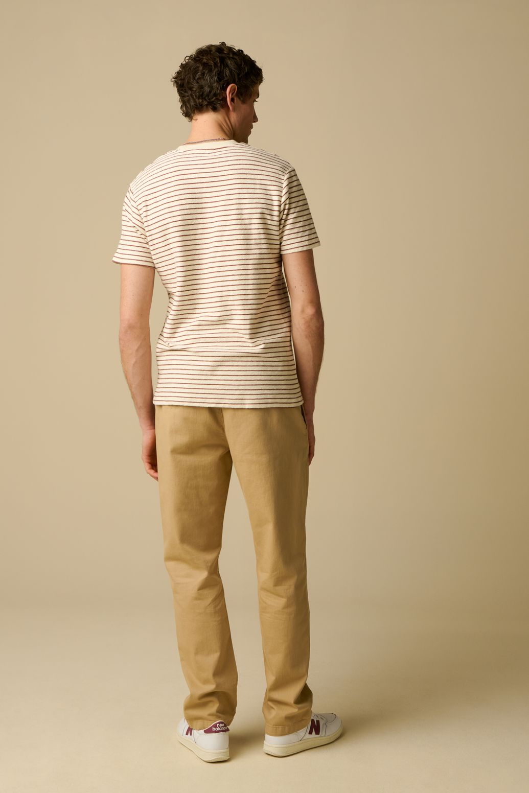 Donkerbruin gestreept t-shirt