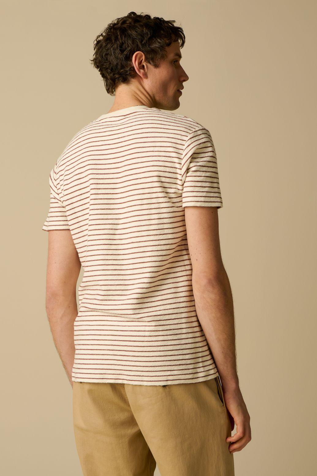 Donkerbruin gestreept t-shirt