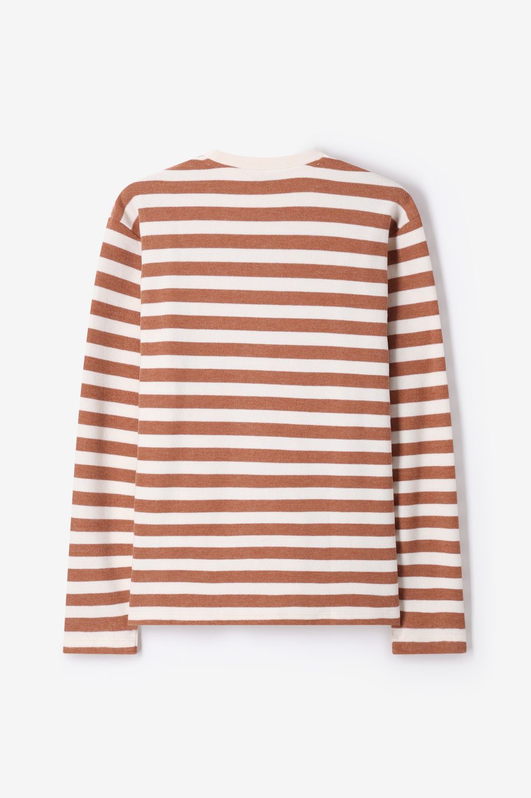 Gestreifter Sweater - dunkelbraun