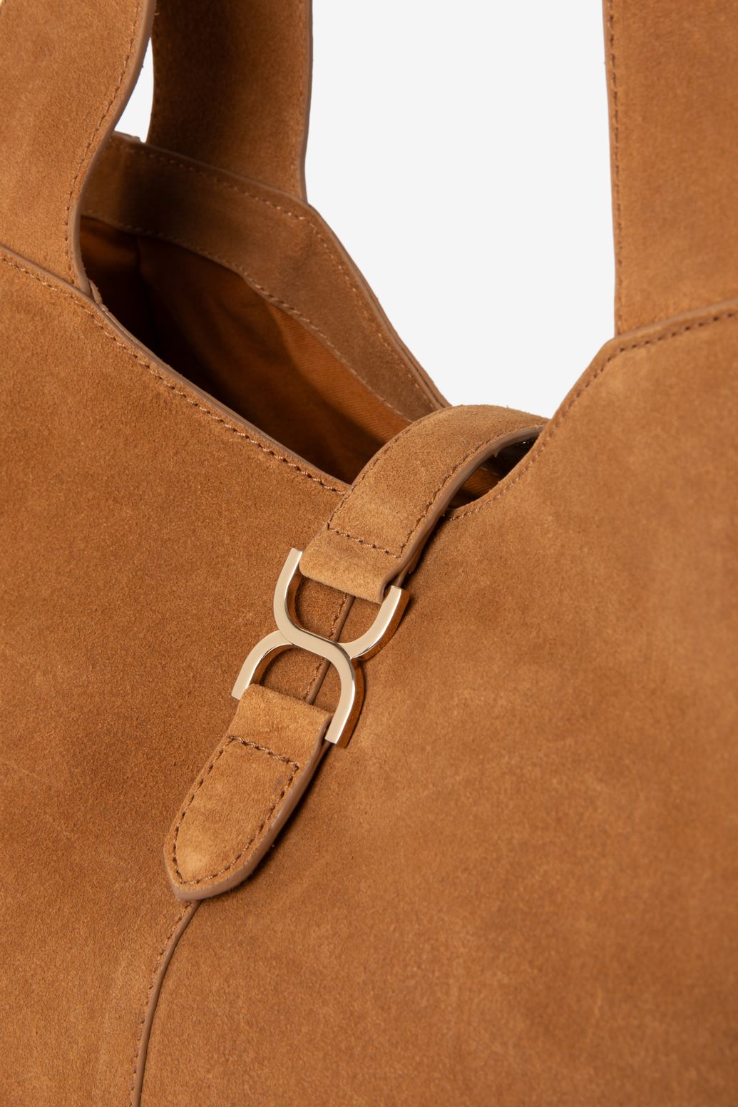 Bruine suède shopper