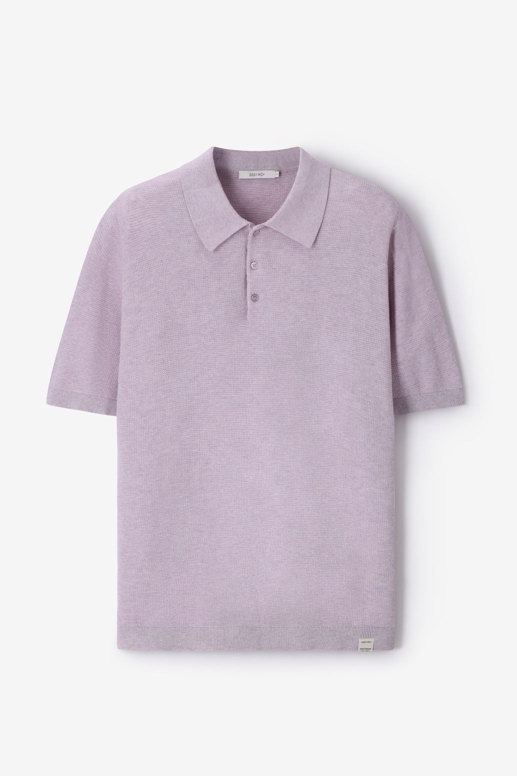 Polo en cachemire - violet clair