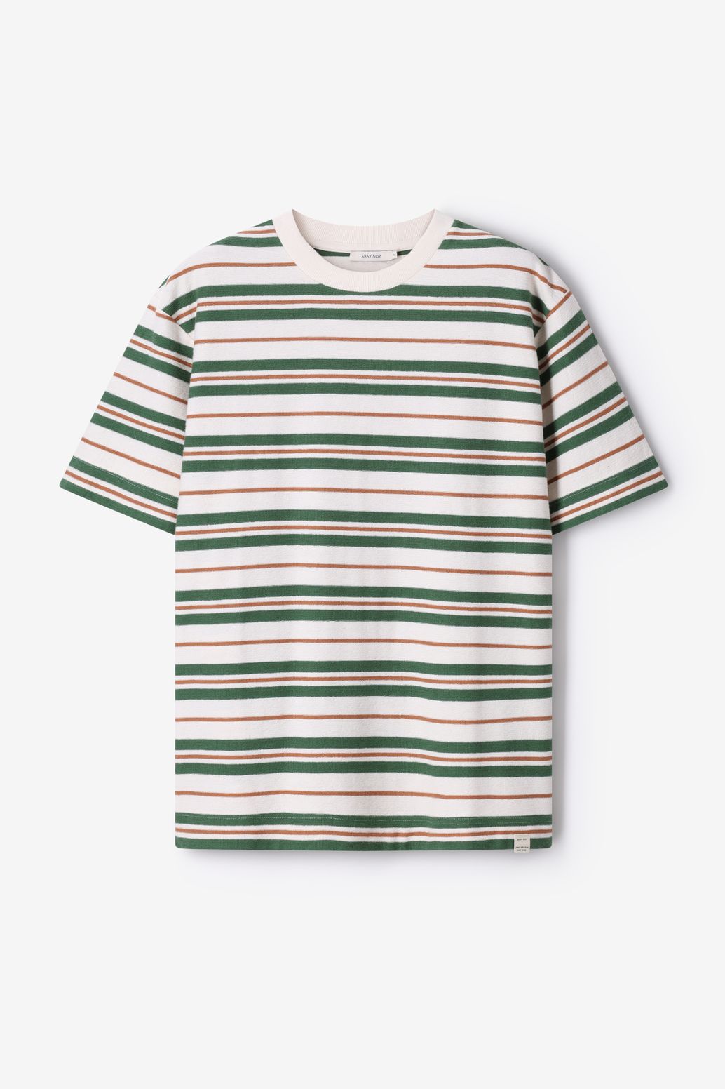 T-shirt rayé - vert foncé