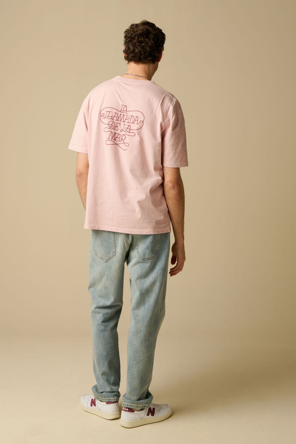 Lichtroze T-shirt met embroidery