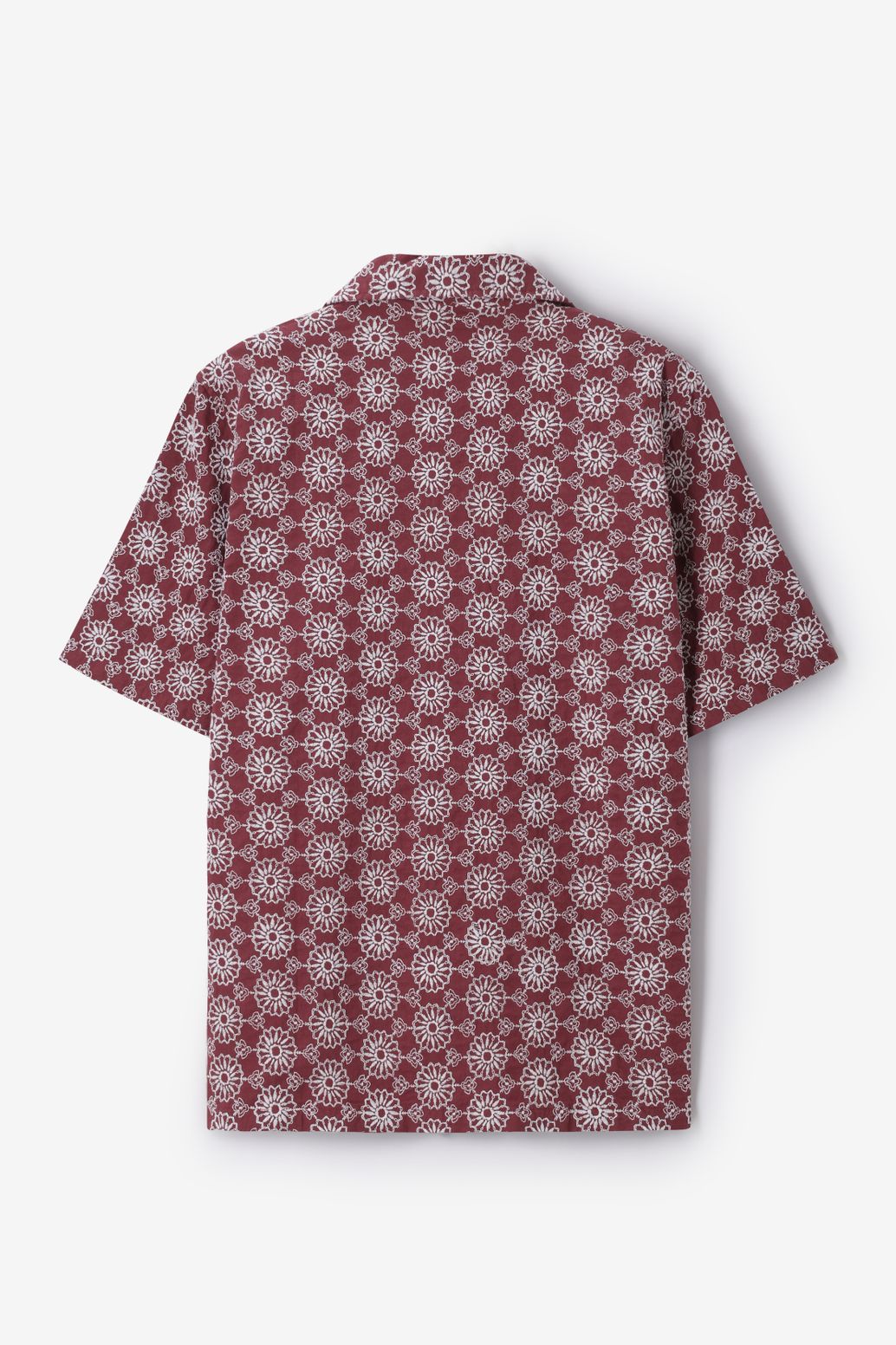 Chemise avec broderies - rouge foncé