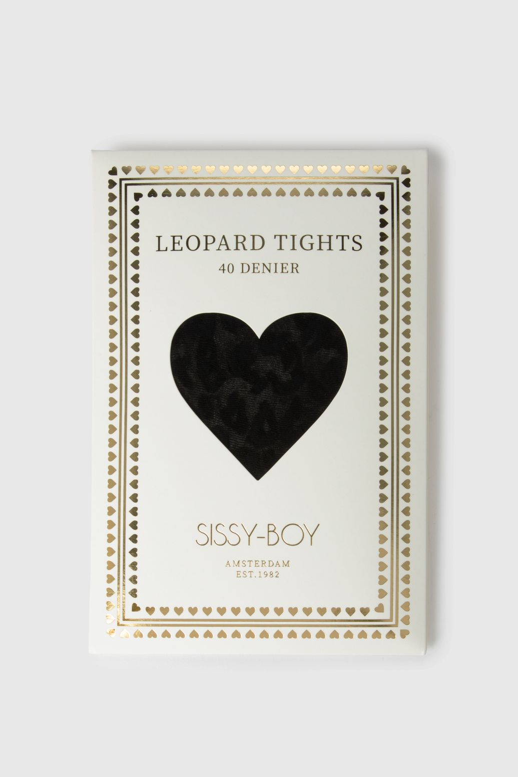 Zwarte leopard panty