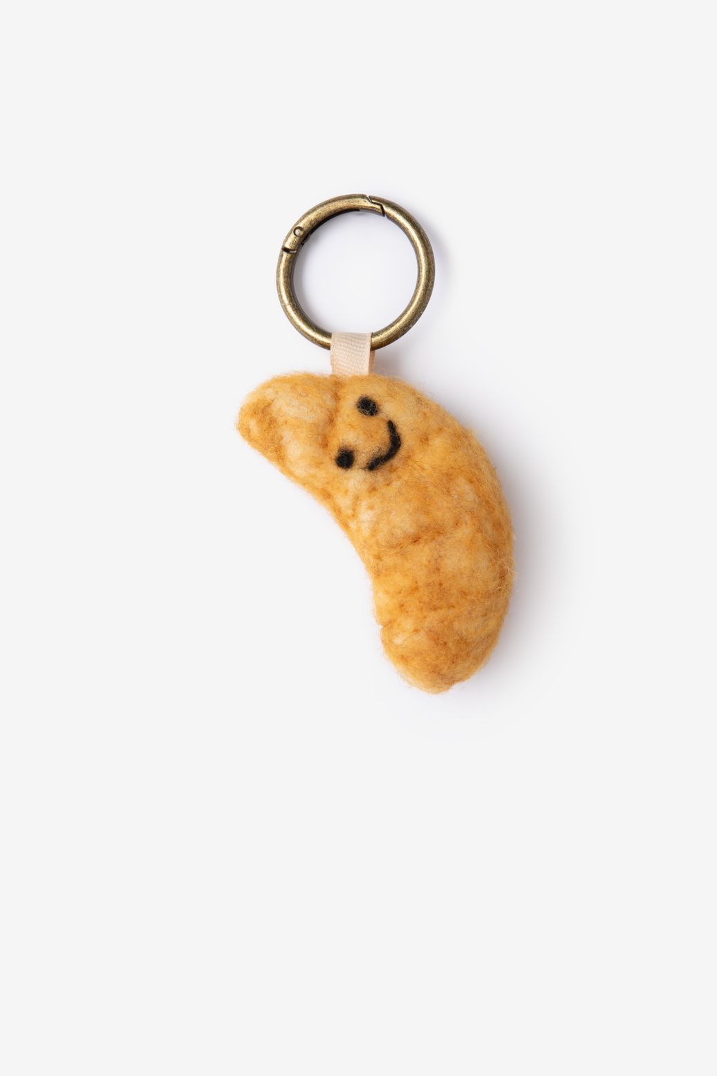 Taschen-Charm aus Filz Croissant - braun