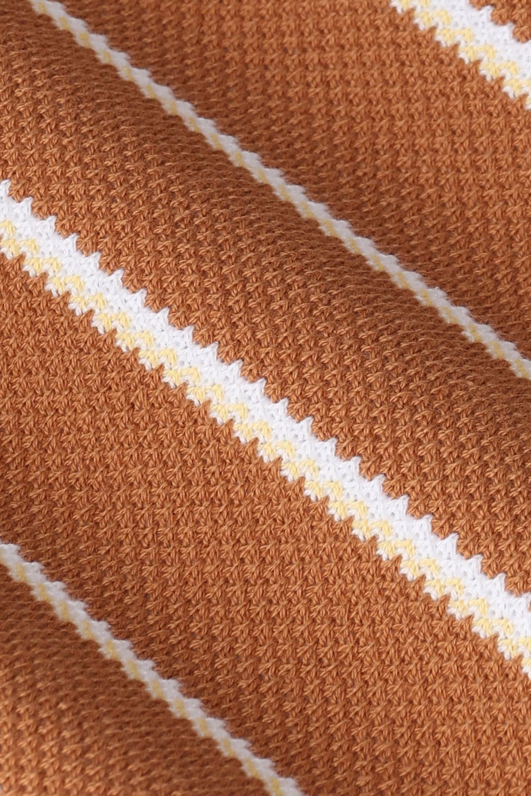 Gestreiftes Kurzarmhemd - braun