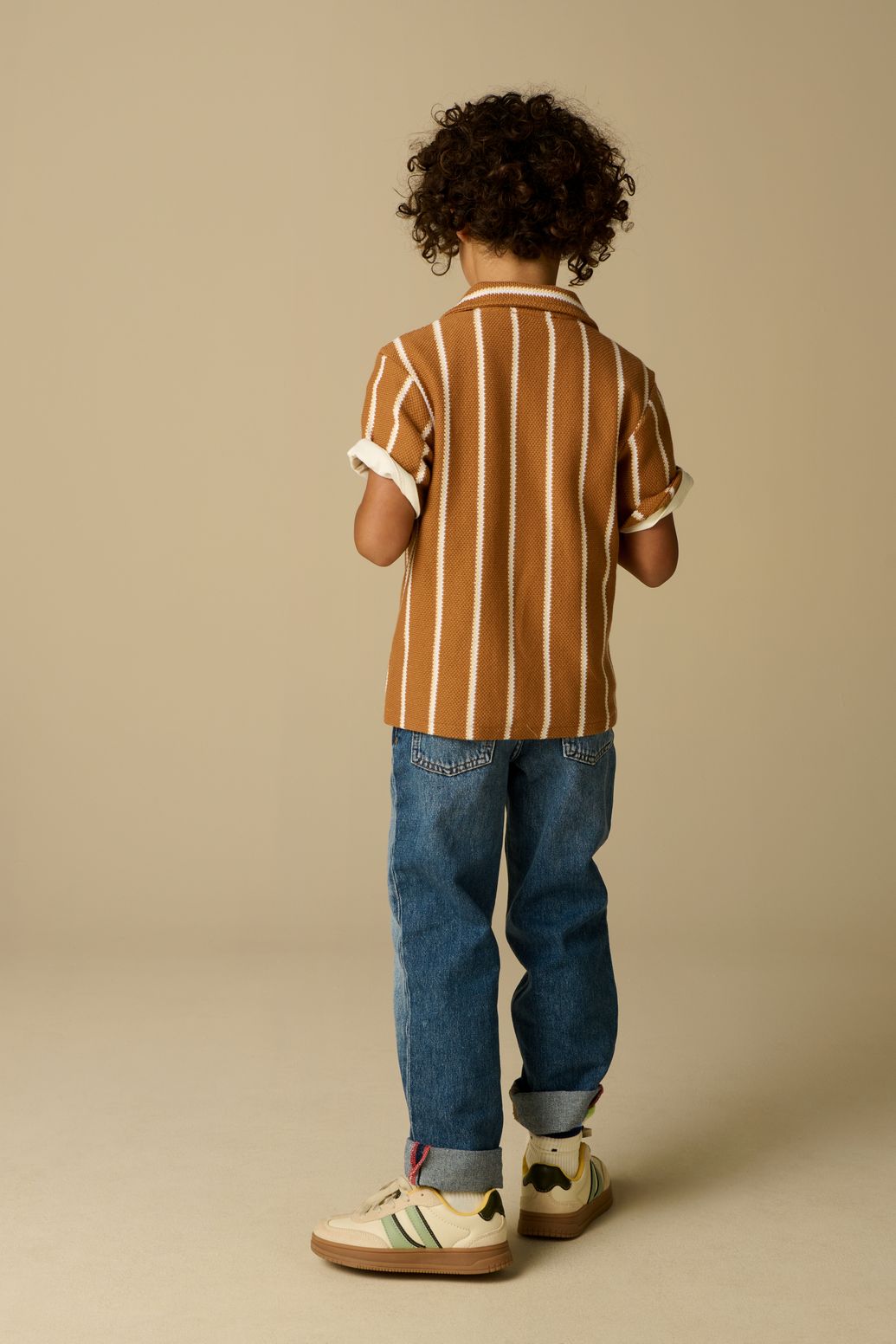 Chemise rayée - marron