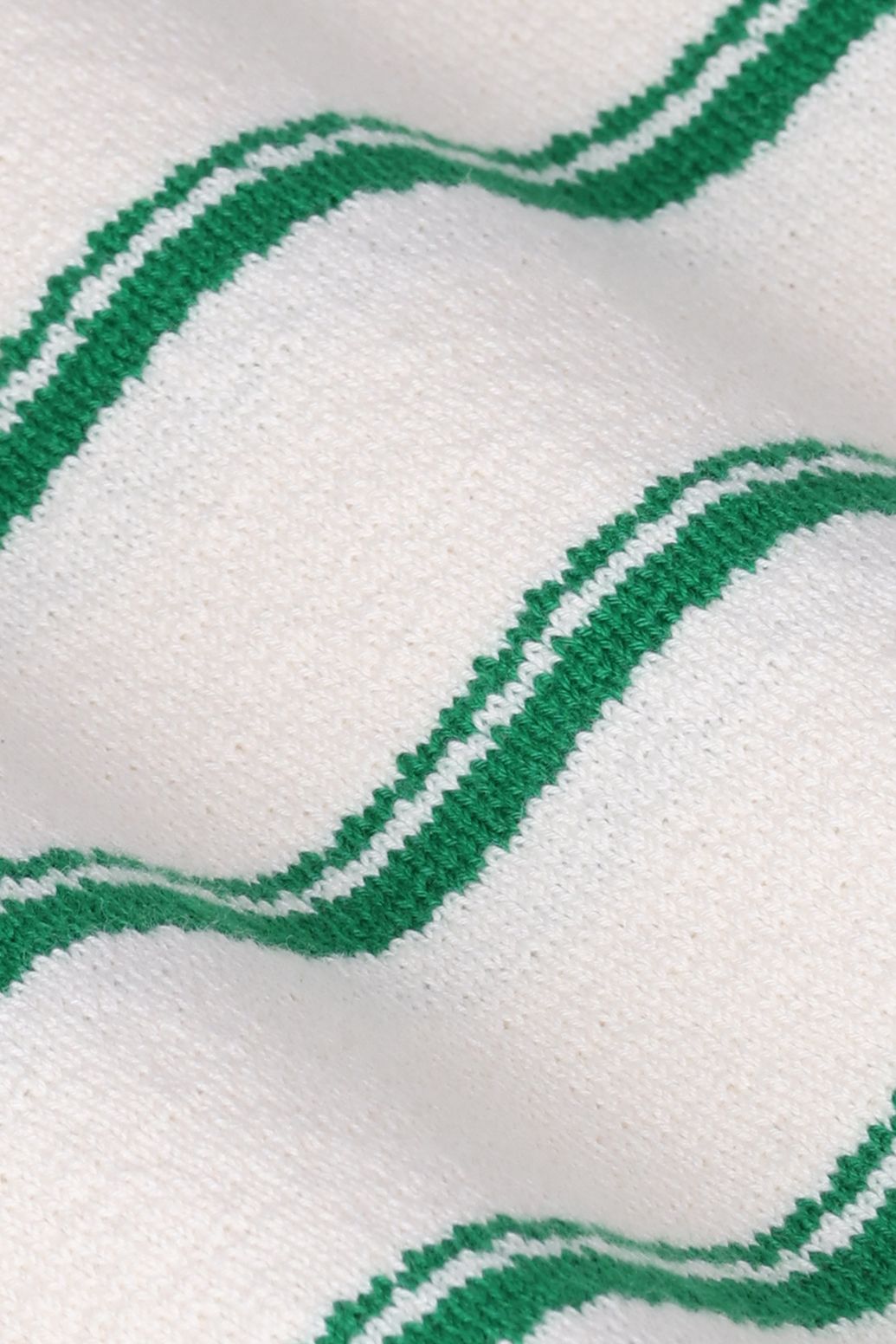 Gestreiftes Polo - grün/weiß