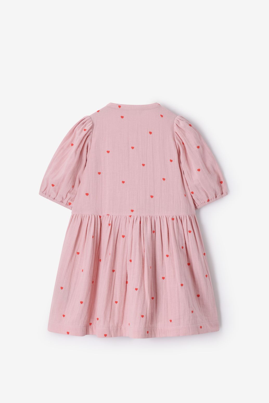 Roze jurk met hartjes embroidery