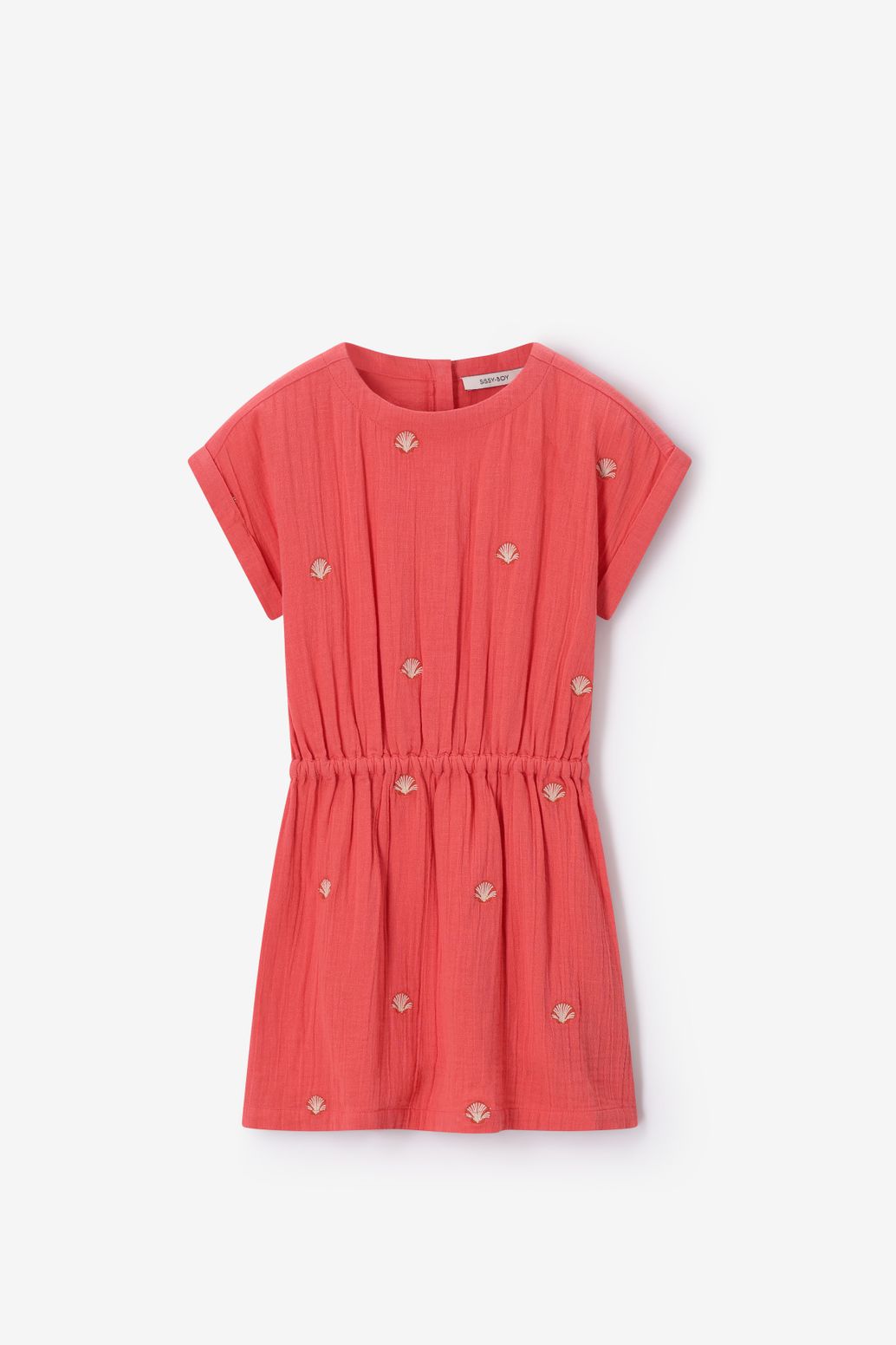 Oranje jurk met embroidery