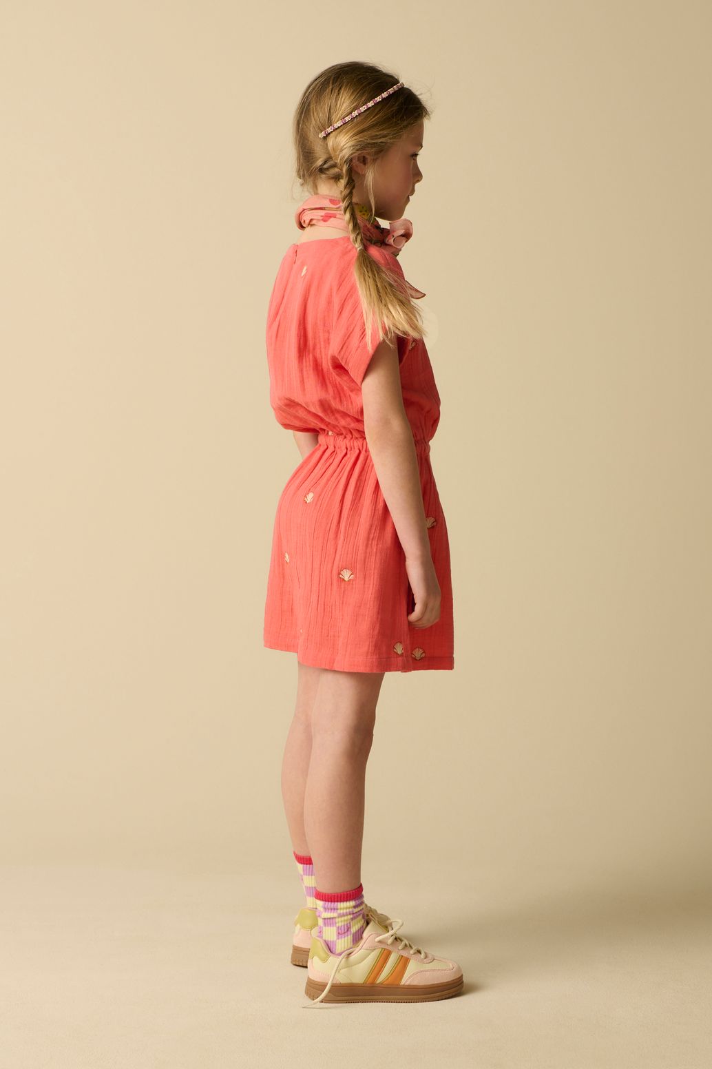 Robe avec broderies - orange