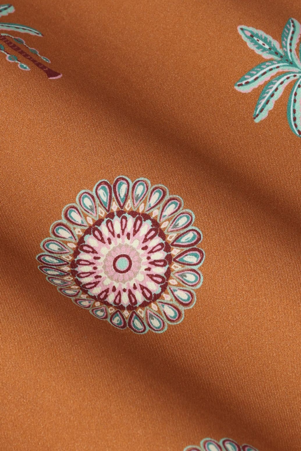 Blouse avec imprimé palmiers - marron