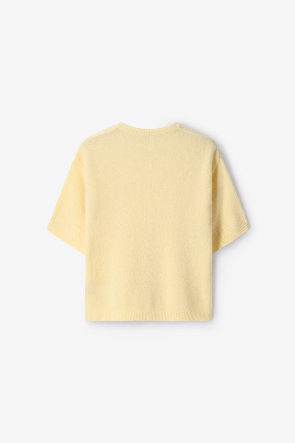 Lichtgeel gebreid vest