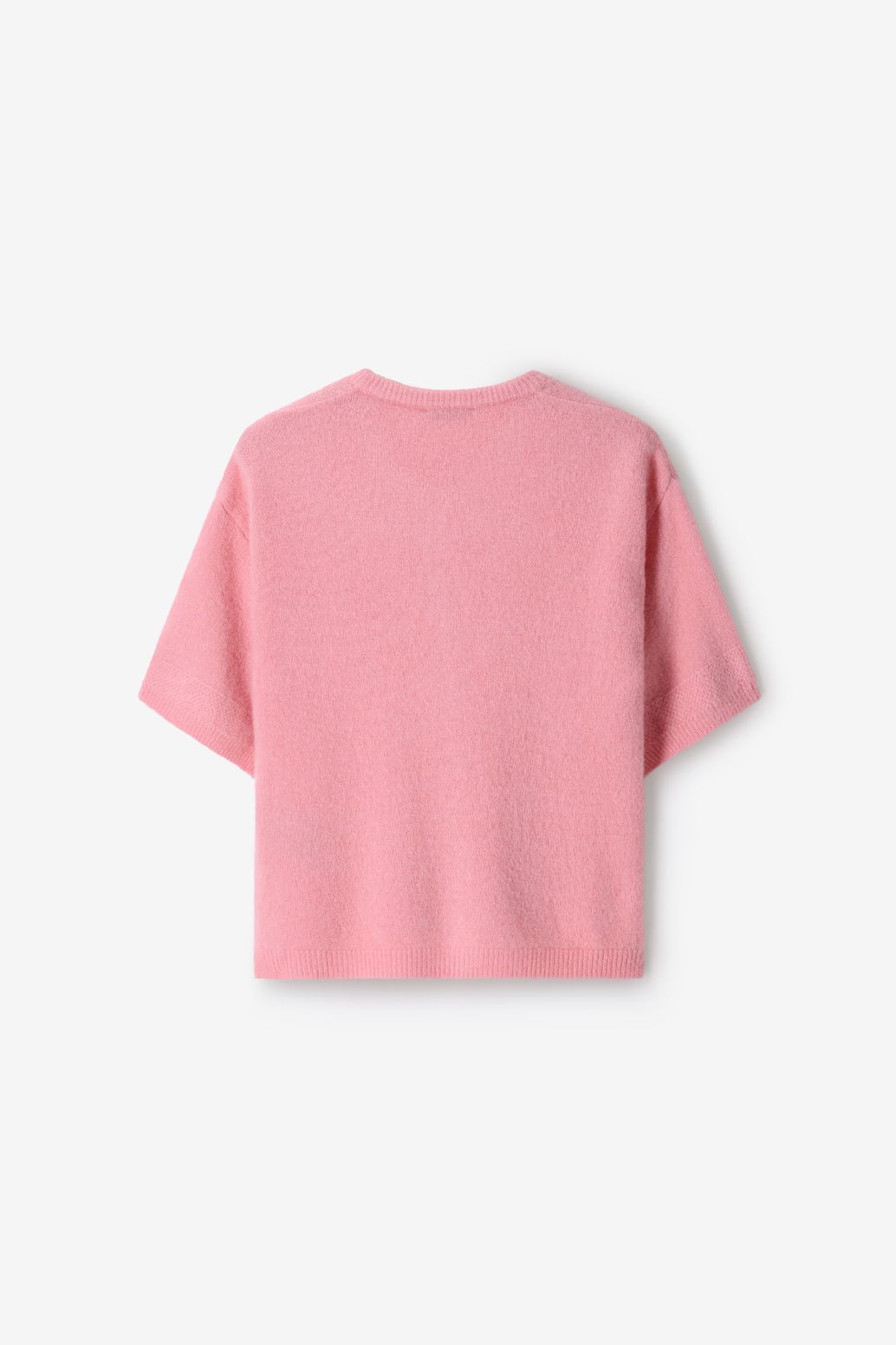 Lichtroze gebreid vest