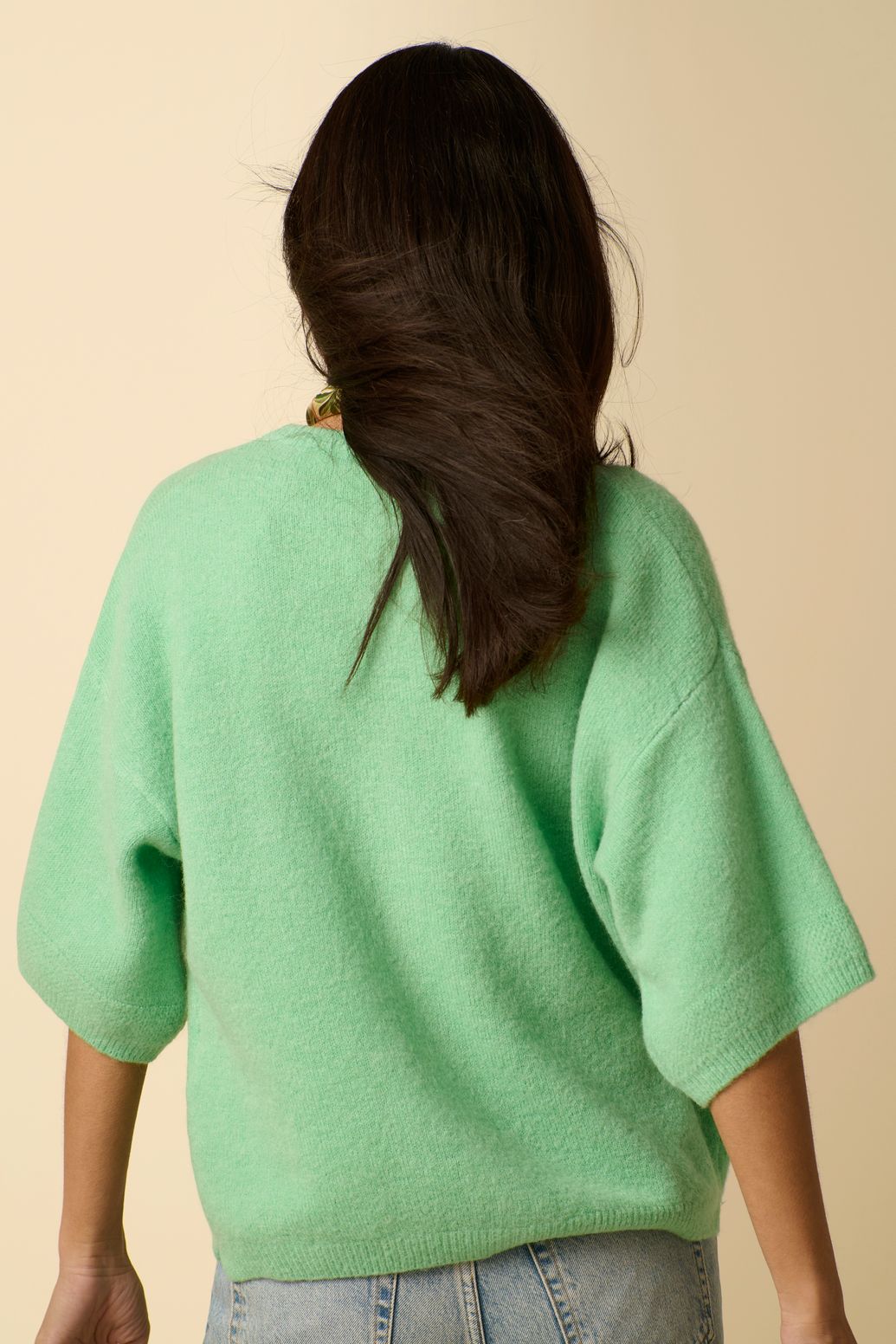 Gilet tricoté - vert clair