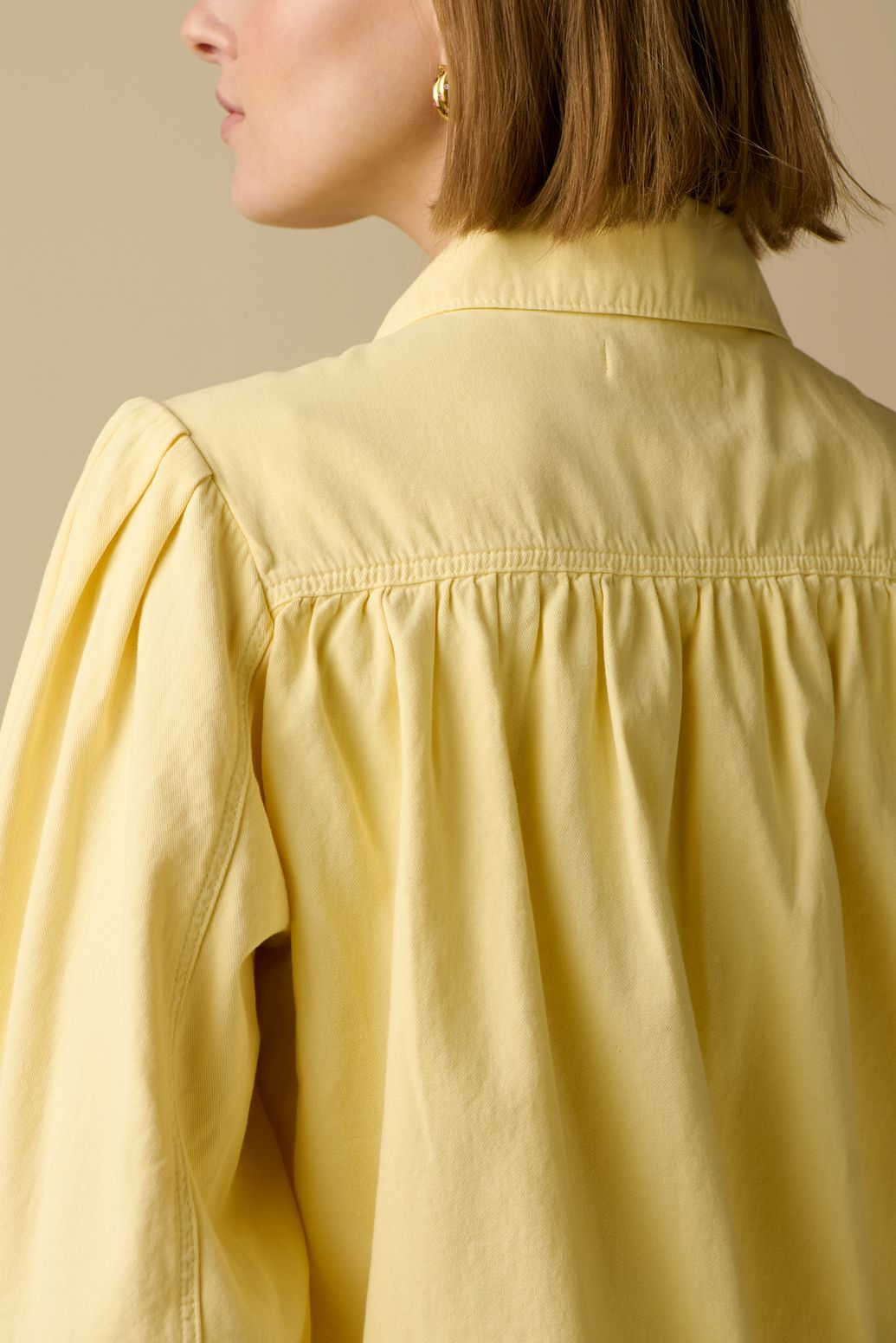 Veste avec manches ballon - jaune