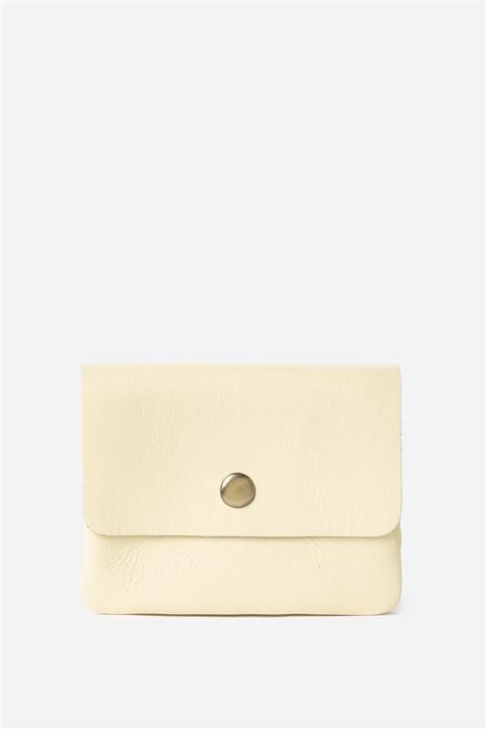 Lichtgele leren portemonnee