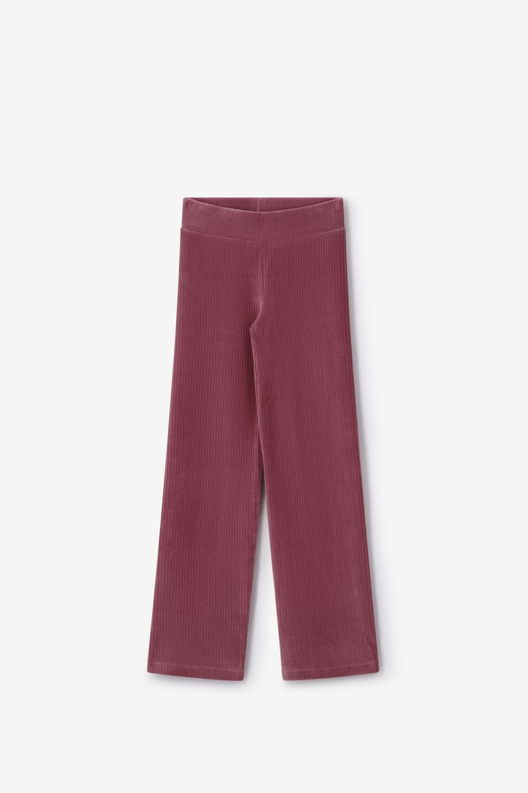 Legging côtelé droit - rose