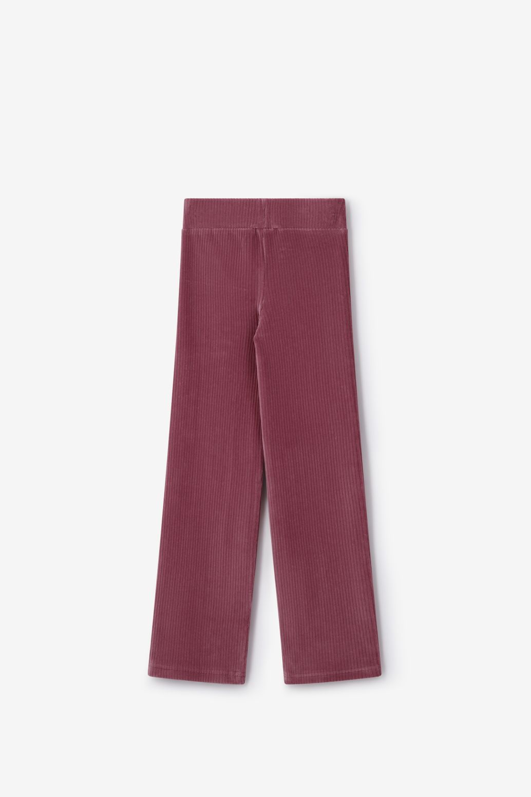 Legging côtelé droit - rose