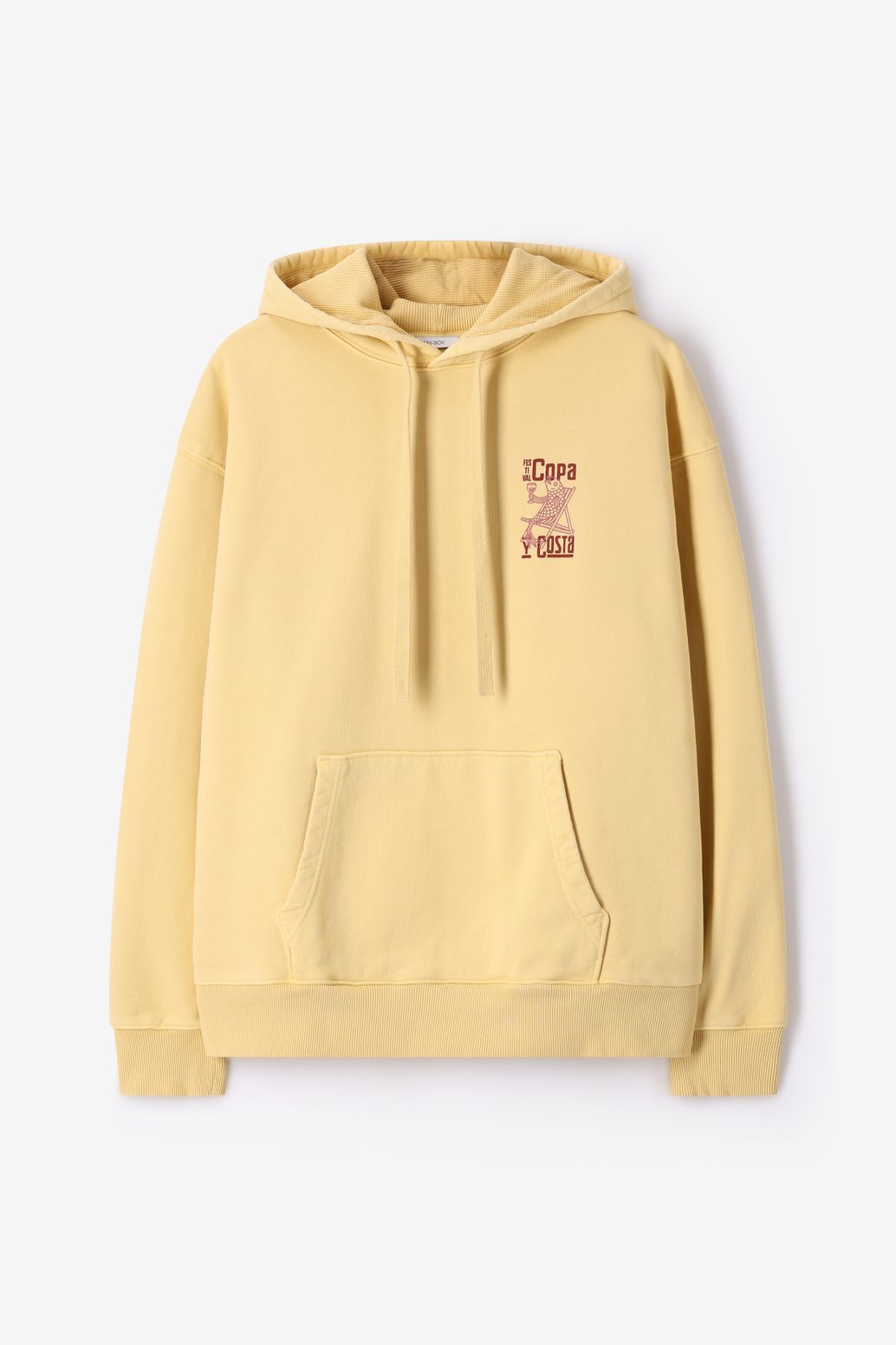 Hoodie mit Artwork-Print - gelb