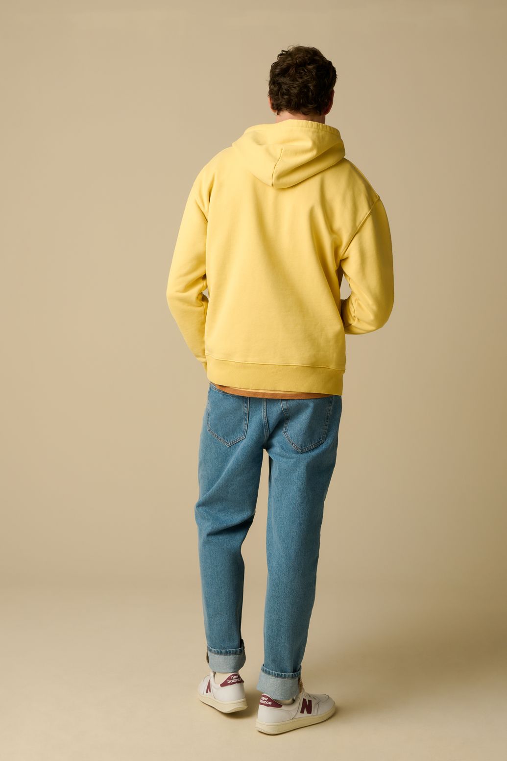 Hoodie mit Artwork-Print - gelb